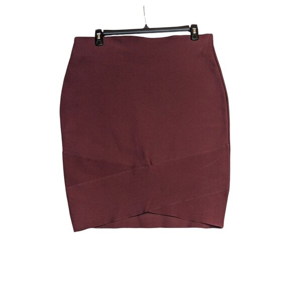 Haute Monde 2XL Burgundy Bandage Skirt Pencil Stretchy - Picture 1 of 7